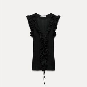 Ruffled Bow Knit Too